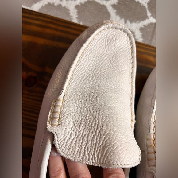 Polo Ralph Lauren White Leather Loafers Slip-Ons driving shoes 9.5 main image 7